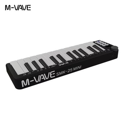 Smk-25Mini MIDI Keyboard Rechargeable 25-Key MIDI Control Keyboard Instrument Mini Portable USB Keyboard MIDI Controller