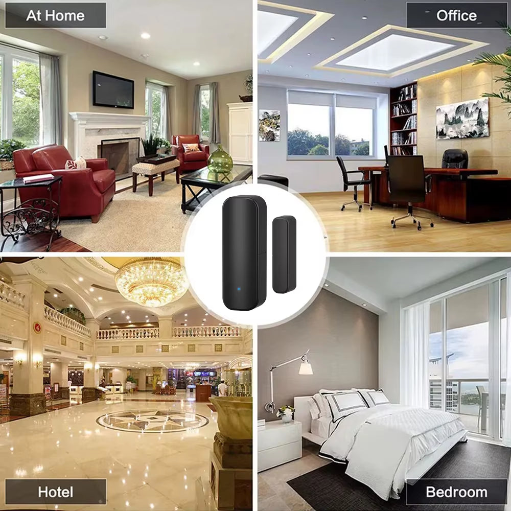 Wifi or Zigbee Door Window Sensor Smart Home Wireless Door Open Close Detectors APP Remote Alarm Work with Alexa Google Home