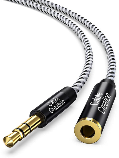 3.5Mm Headphone Extension Cable,  3.5Mm Male to Female Stereo Audio Cable for Phones, Headphones, Speakers, Tablets, Pcs, MP3 Players and More, (10Ft/3M)